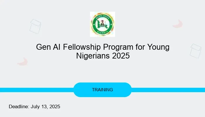 Gen AI Fellowship Program for Young Nigerians 2025