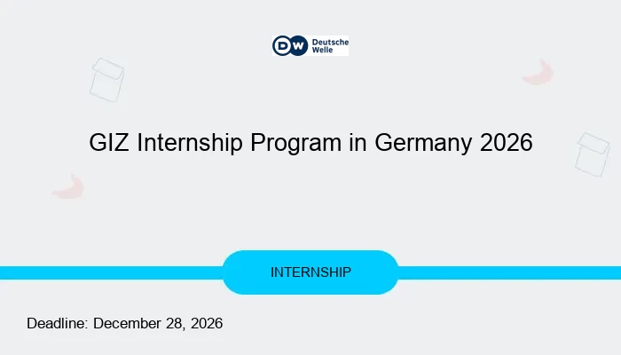 GIZ Internship Program in Germany 2026