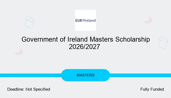 Government of Ireland Masters Scholarship 2026/2027