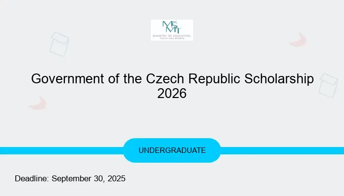 Government of the Czech Republic Scholarship 2026