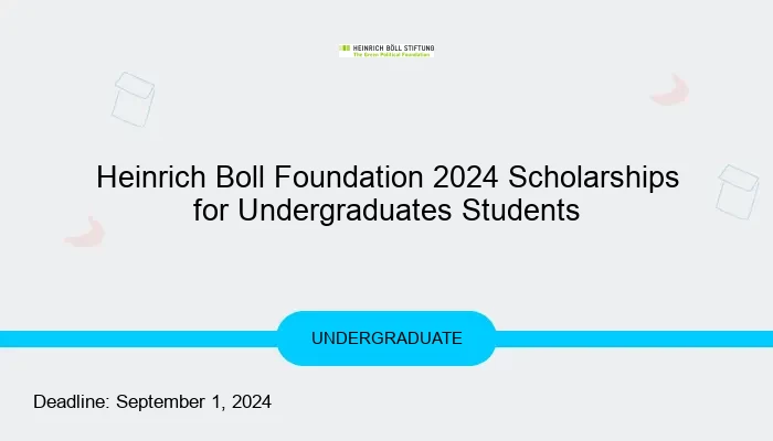 Heinrich Boll Foundation 2024 Scholarships for Undergraduates Students