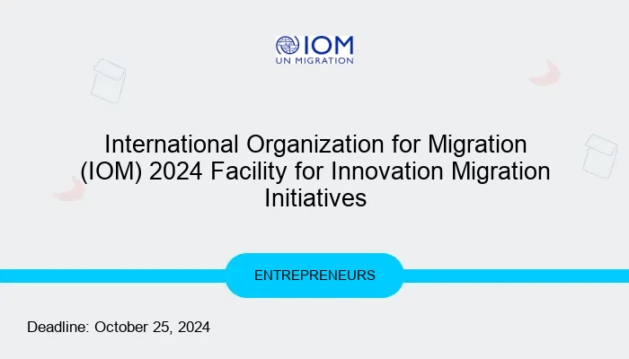 International Organization for Migration (IOM) 2024 Facility for Innovation Migration Initiatives