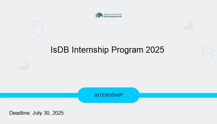 IsDB Internship Program 2025