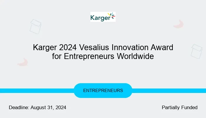 Karger 2024 Vesalius Innovation Award for Entrepreneurs Worldwide