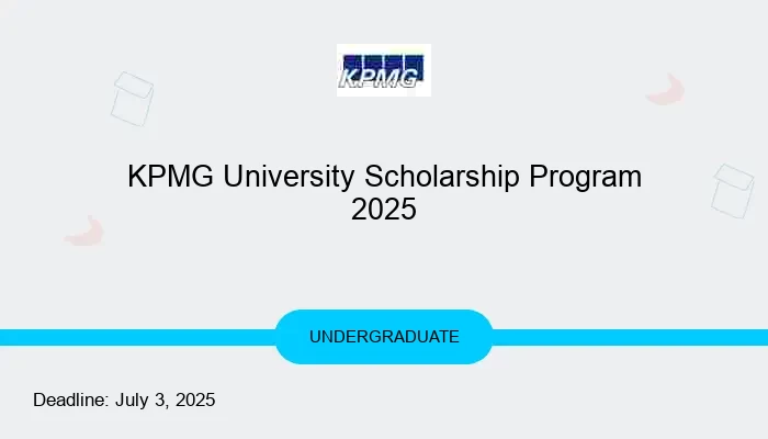 KPMG University Scholarship Program 2025