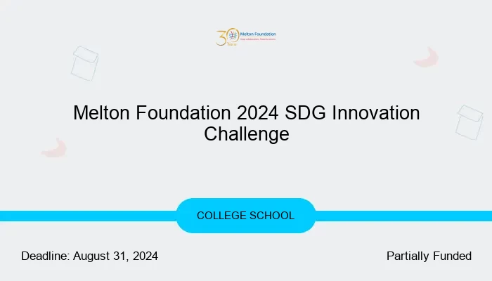 Melton Foundation 2024 SDG Innovation Challenge