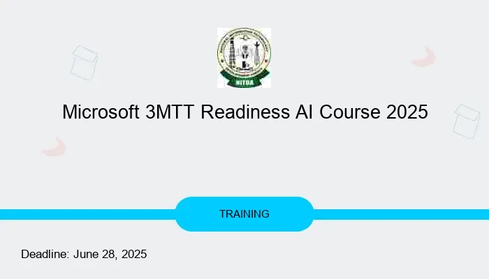 Microsoft 3MTT Readiness AI Course 2025