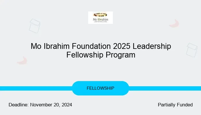 Mo Ibrahim Foundation 2025 Leadership Fellowship Program