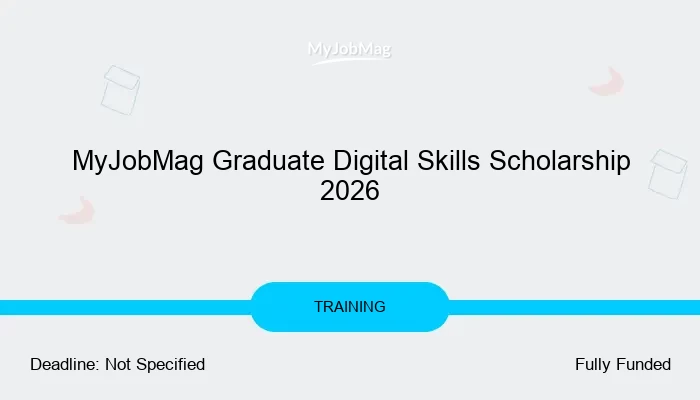 MyJobMag Graduate Digital Skills Scholarship 2026