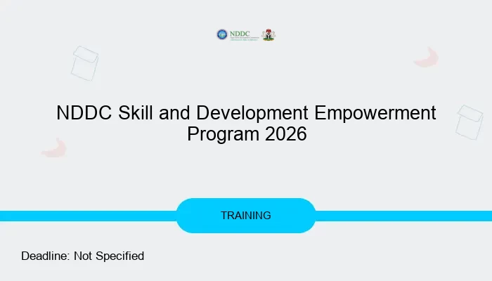 NDDC Skill and Development Empowerment Program 2026