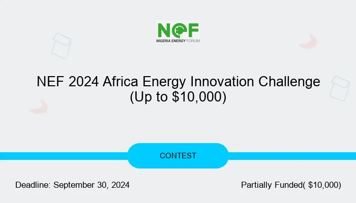 NEF 2024 Africa Energy Innovation Challenge (Up to $10,000)