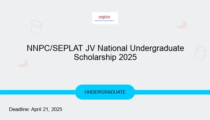 NNPC/SEPLAT JV National Undergraduate Scholarship 2025
