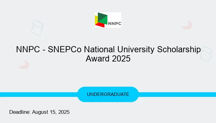 NNPC - SNEPCo National University Scholarship Award 2025