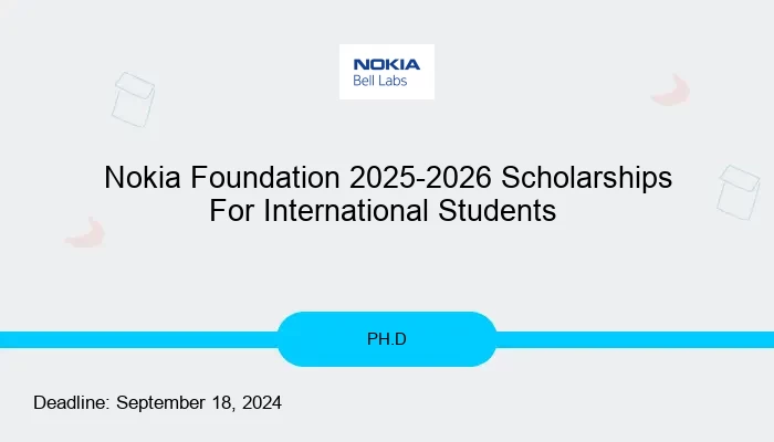 Nokia Foundation 2025-2026 Scholarships For International Students