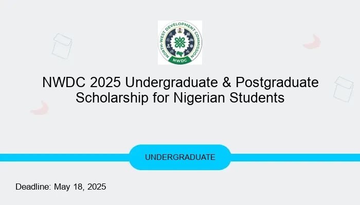 NWDC 2025 Undergraduate & Postgraduate Scholarship for Nigerian Students