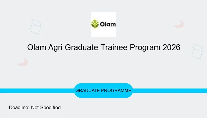 Olam Agri Graduate Trainee Program 2026