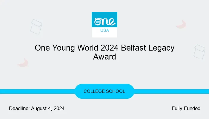One Young World 2024 Belfast Legacy Award