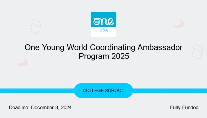 One Young World Coordinating Ambassador Program 2025