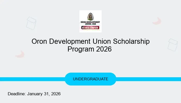 Oron Development Union Scholarship Program 2026