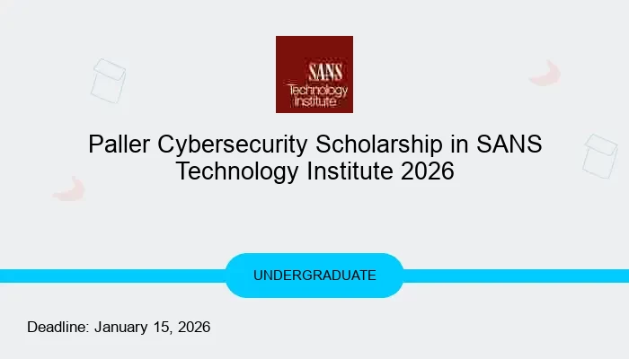 Paller Cybersecurity Scholarship in SANS Technology Institute 2026