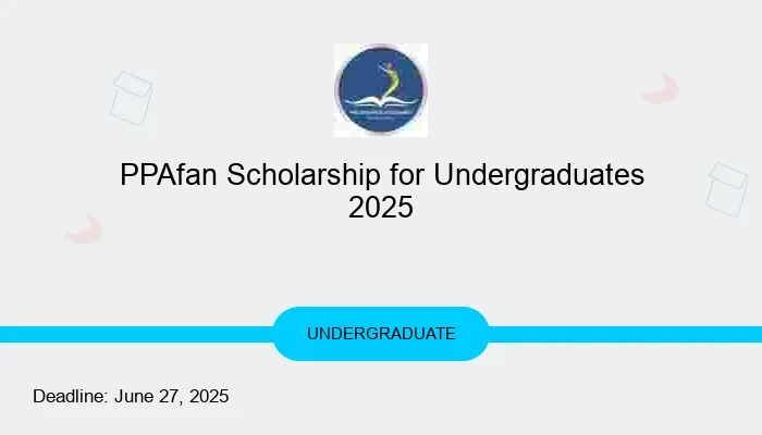 PPAfan Scholarship for Undergraduates 2025