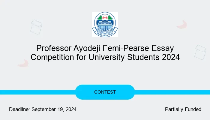 Professor Ayodeji Femi-Pearse Essay Competition for University Students 2024