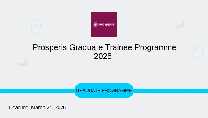 Prosperis Graduate Trainee Programme 2026