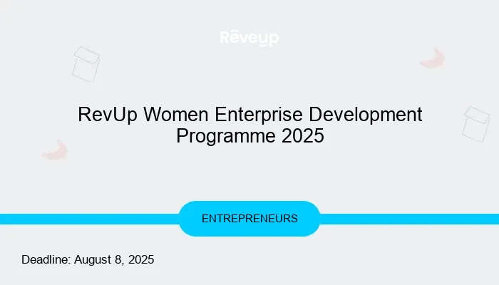 RevUp Women Enterprise Development Programme 2025