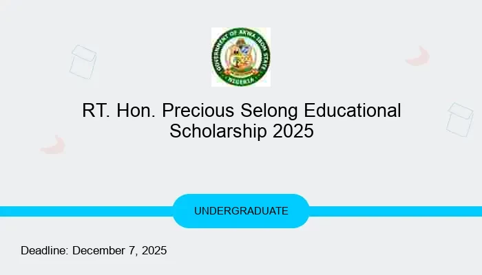 RT. Hon. Precious Selong Educational Scholarship 2025
