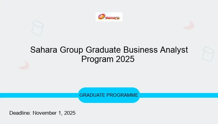 Sahara Group Graduate Business Analyst Program 2025