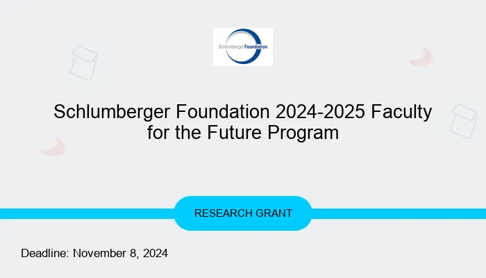 Schlumberger Foundation 2024-2025 Faculty for the Future Program