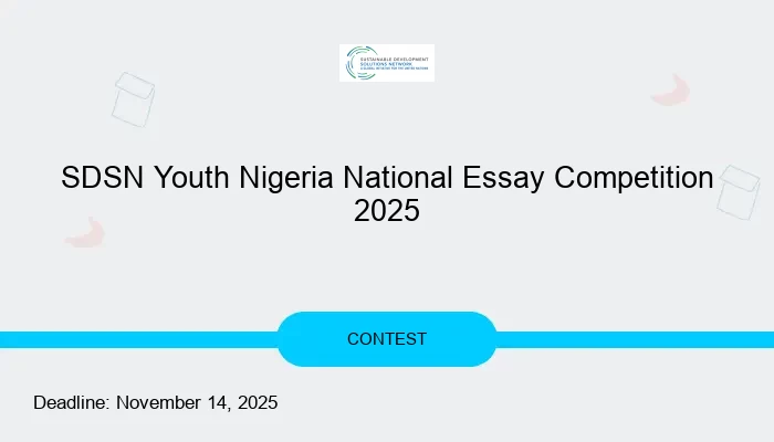 SDSN Youth Nigeria National Essay Competition 2025