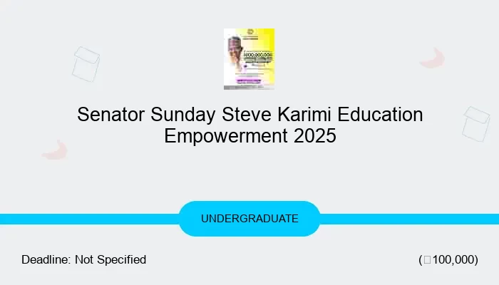 Senator Sunday Steve Karimi Education Empowerment 2025