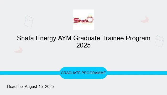 Shafa Energy AYM Graduate Trainee Program 2025