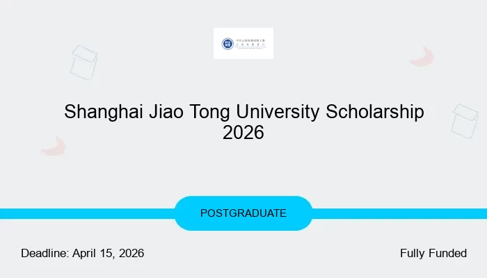 Shanghai Jiao Tong University Scholarship 2026
