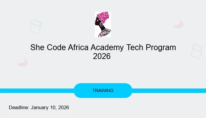 She Code Africa Academy Tech Program 2026
