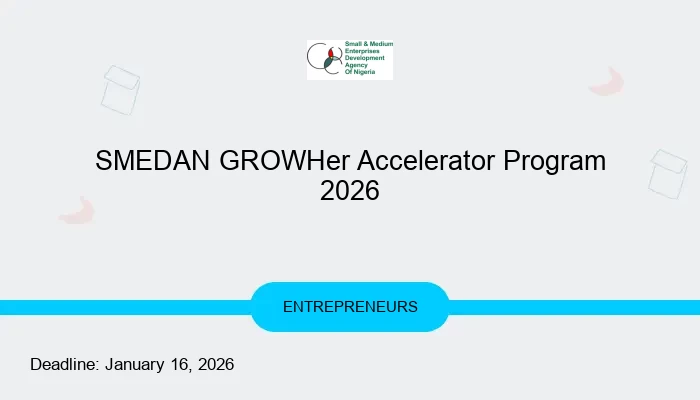 SMEDAN GROWHer Accelerator Program 2026