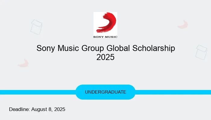 Sony Music Group Global Scholarship 2025