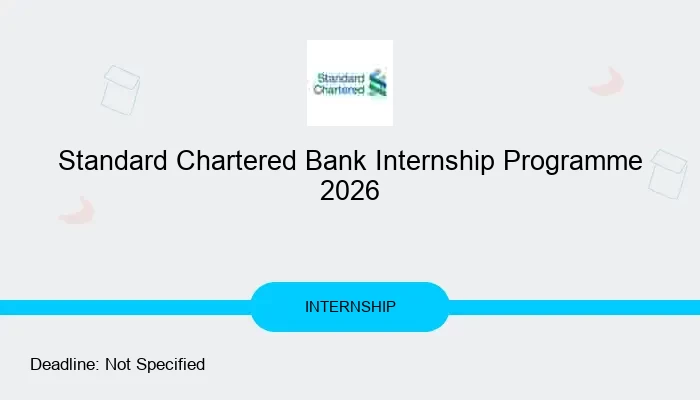 Standard Chartered Bank Internship Programme 2026