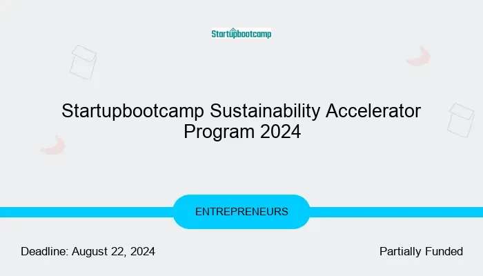 Startupbootcamp Sustainability Accelerator Program 2024