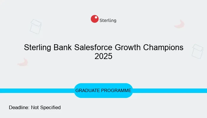 Sterling Bank Salesforce Growth Champions 2025