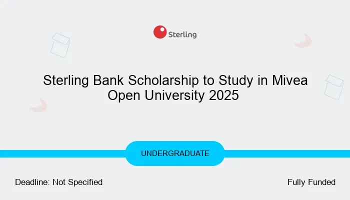 Sterling Bank Scholarship to Study in Mivea Open University 2025