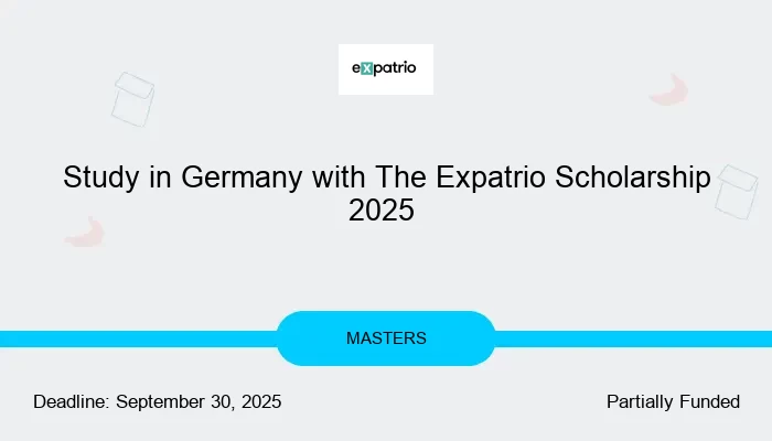 Study in Germany with The Expatrio Scholarship 2025
