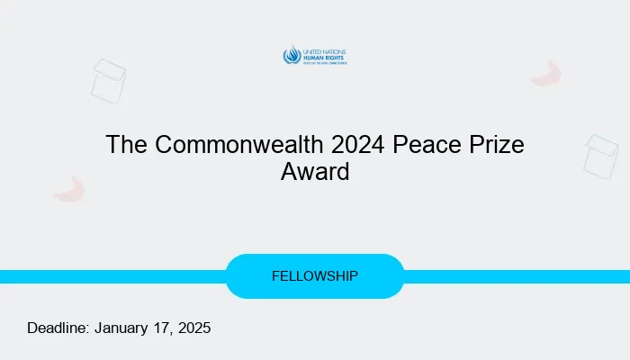 The Commonwealth 2024 Peace Prize Award
