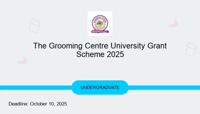 The Grooming Centre University Grant Scheme 2025