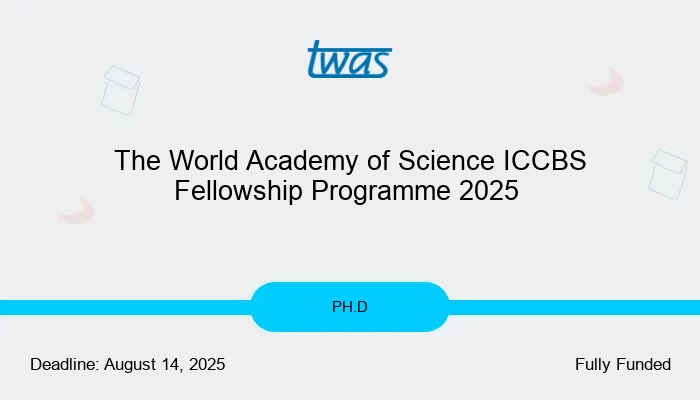 The World Academy of Science ICCBS Fellowship Programme 2025