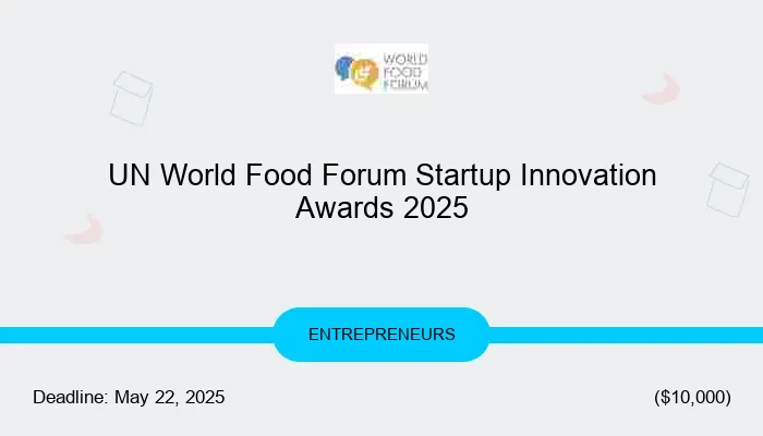 UN World Food Forum Startup Innovation Awards 2025