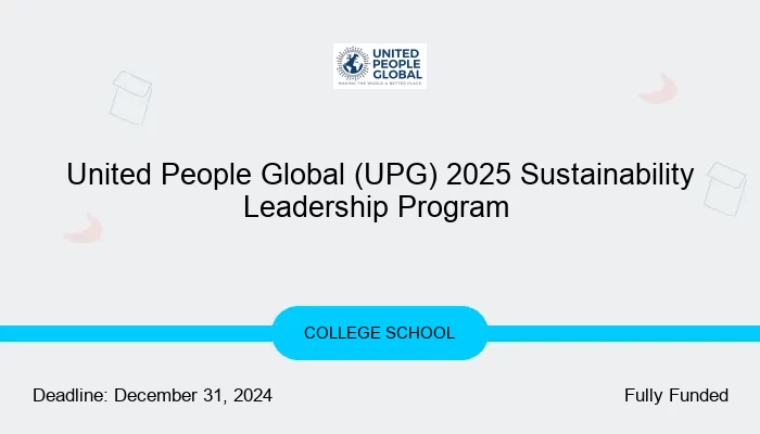 United People Global (UPG) 2025 Sustainability Leadership Program