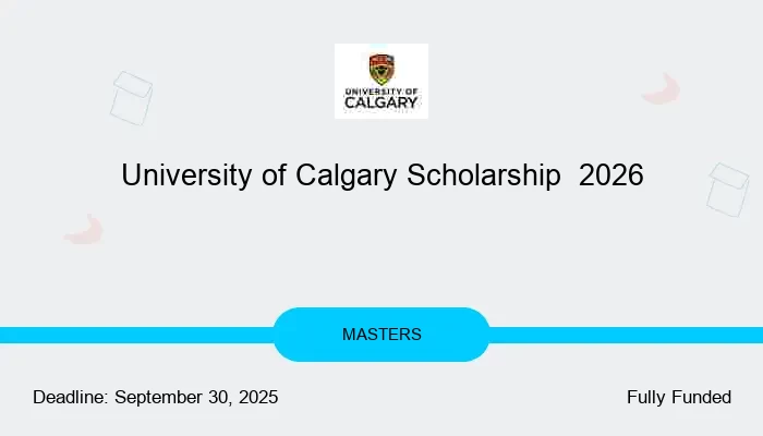 University of Calgary Scholarship  2026
