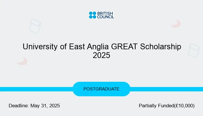 University of East Anglia GREAT Scholarship 2025